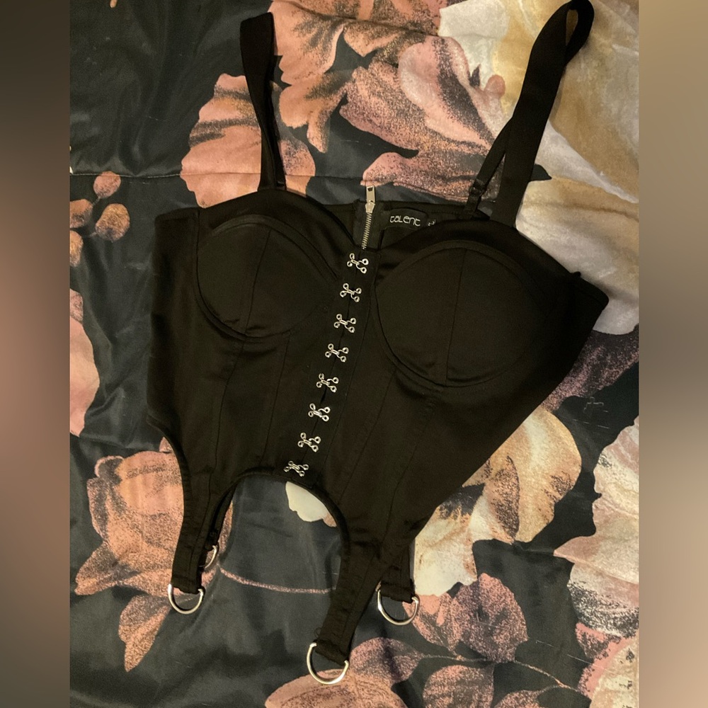 Gothic black cropped top